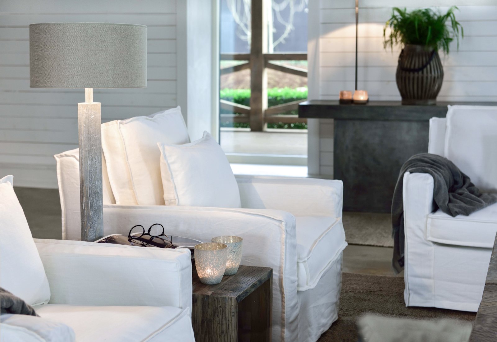 Milford Slip Cover Single Seater | Linen Sand - Image 2