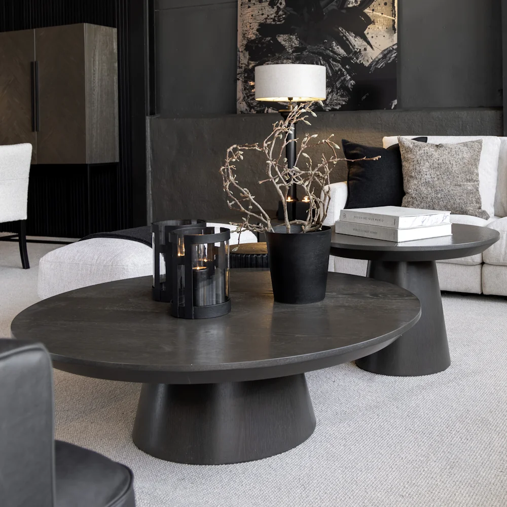 Cloud 80cm Round Coffee Table - Grey - Image 3