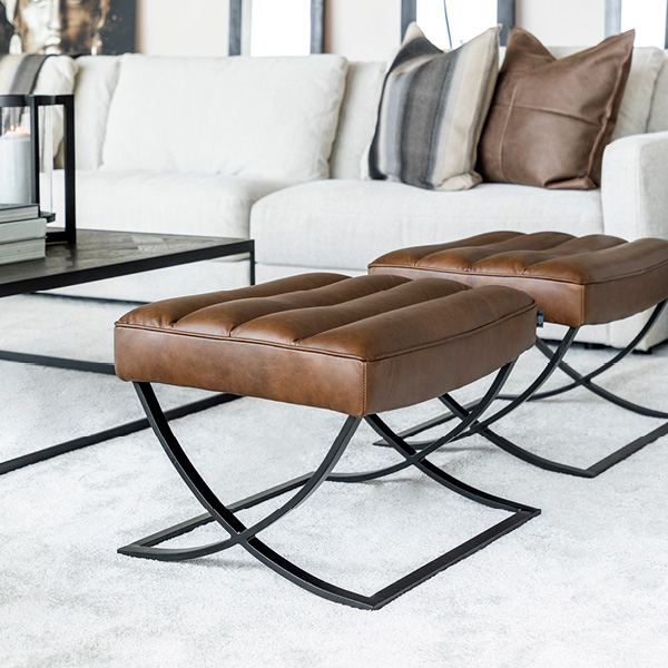 Artwood Brooks Footstool - Brown - Image 2