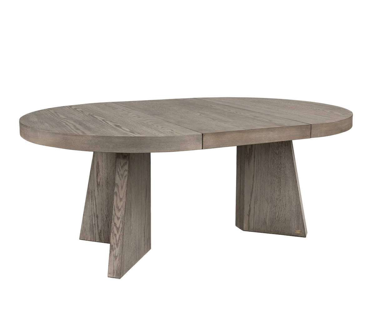 Modern extension dining table in a lovely antique grey colour.