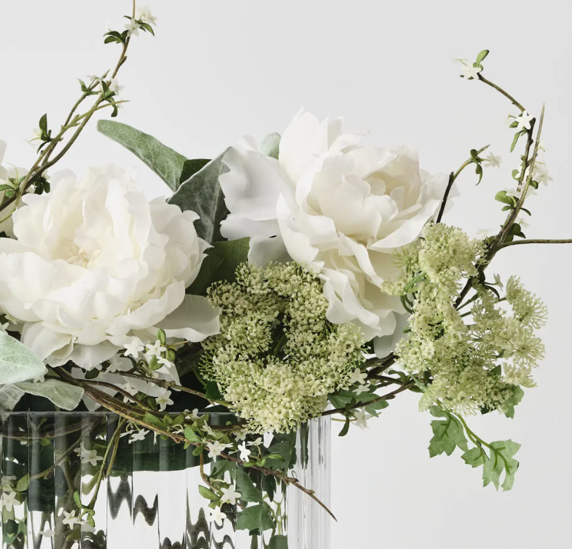 Artificial Peony Willow Mix in Vase - Image 2