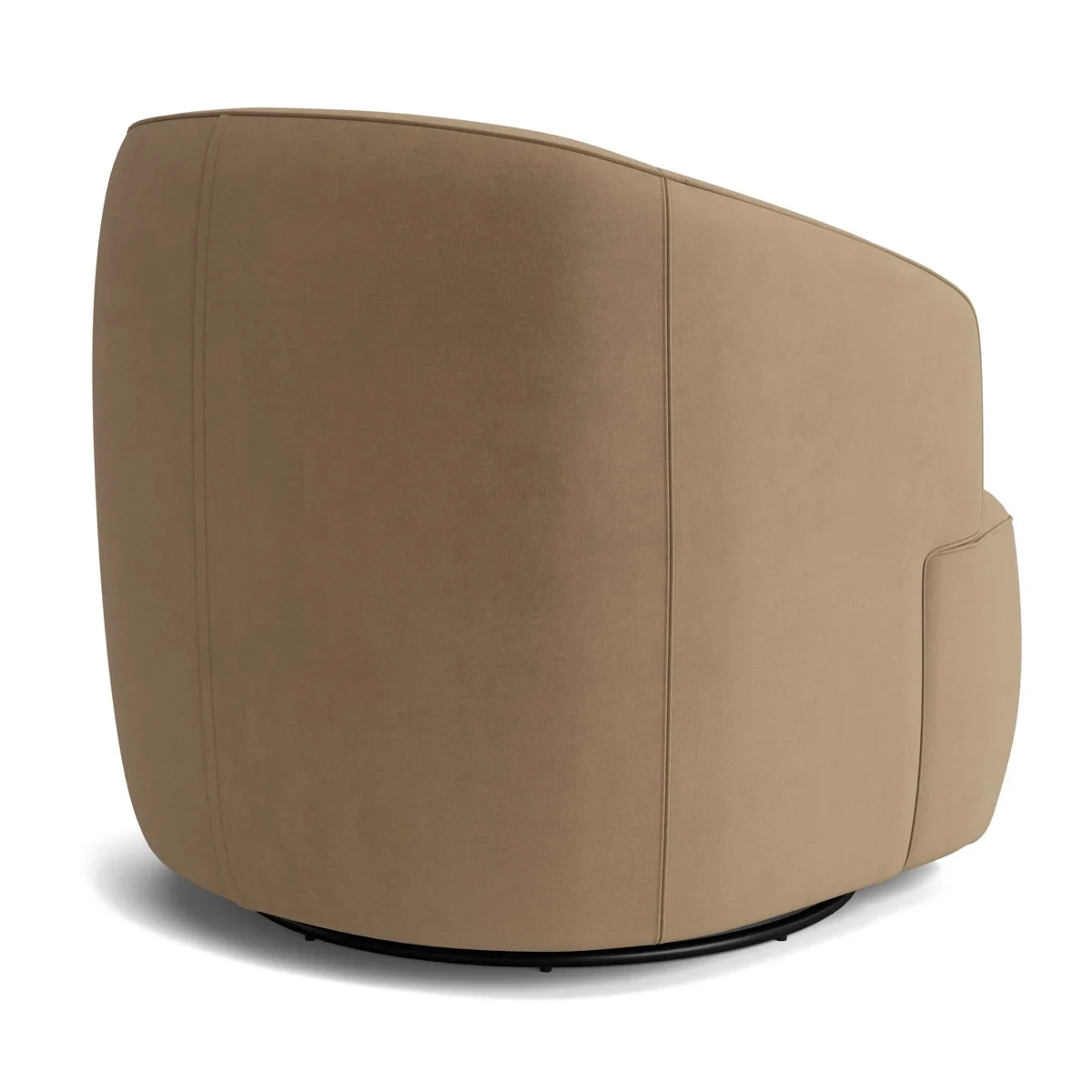 Halo Derby Swivel Armchair - Beige Velvet - Image 3