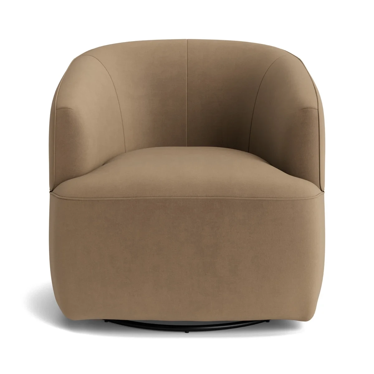 Halo Derby Swivel Armchair - Beige Velvet - Image 4