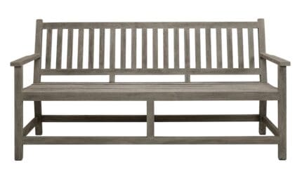 Artwood Oxford Outdoor Park Bench in teak with classic outdoor bench design