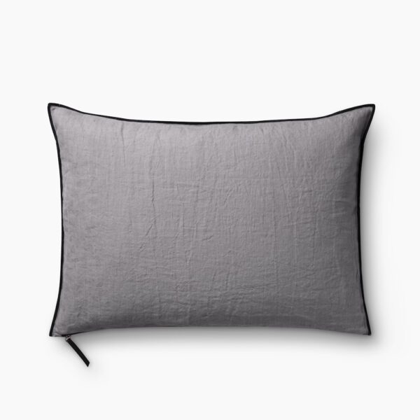 Stone Greige Rectangle Cushion - Washed Linen