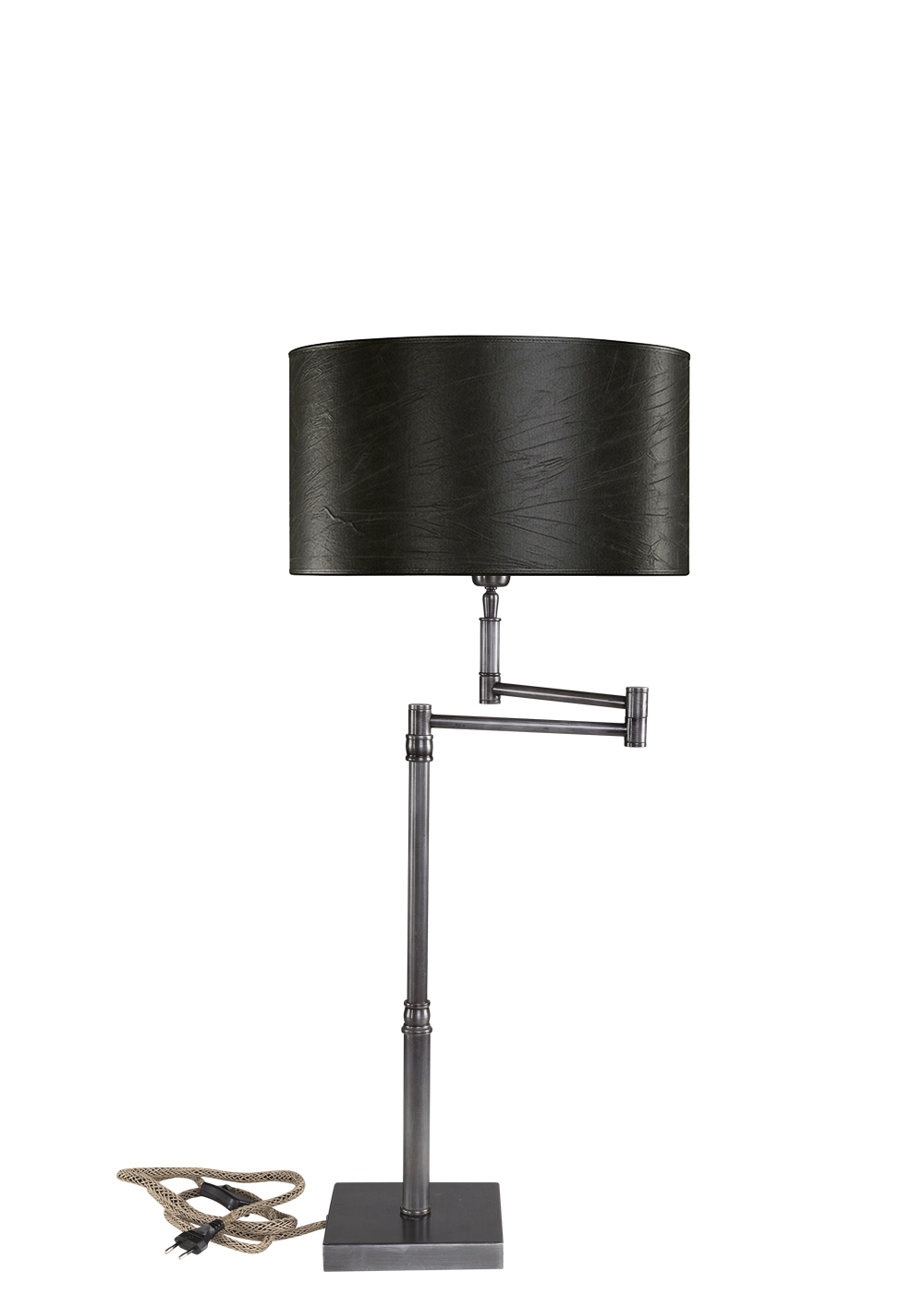 Artwood Pewter Swing Table Lamp Base with sculptural design and pewter finish
